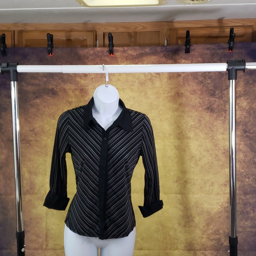 Twenty one sheer black and white blouse.